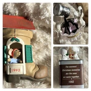 Lot of 3 Hallmark mini ornaments. Chris mouse 1990’s No boxes